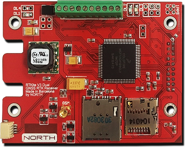 Heading RTKite GNSS Receiver for Double GNSS Antenna - TTL 3.3V Logic